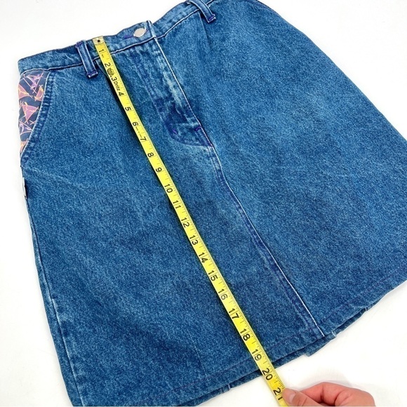 STEERS CARTER HARRIS Woman's Blue Purple Retro 90s Midi Length Denim Skirt - Picture 9 of 11